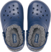 Crocs 207010-459 CLASSIC LINED Kids Clogs Navy/Charcoal