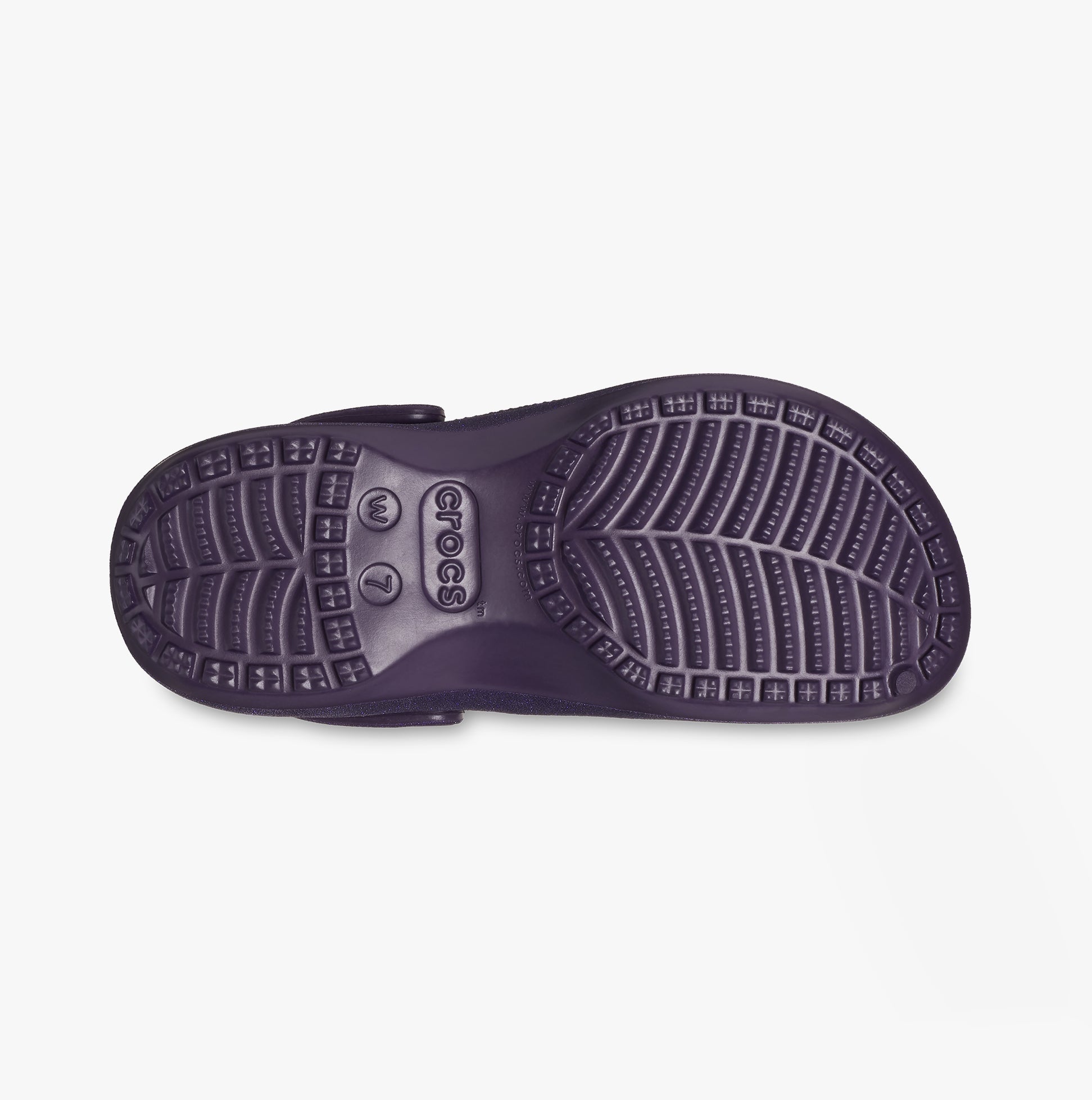 Crocs 207241-5AS CLASSIC PLATFORM GLITTER Womens Clogs Dark Iris