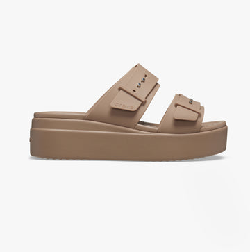 207431-2Q9 BROOKLYN BUCKLE LOW WEDGE Womens Sandals Latte