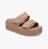 207431-2Q9 BROOKLYN BUCKLE LOW WEDGE Womens Sandals Latte