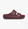 Crocs 207446-6WD CLASSIC COZZZY Womens Sliders Dark Cherry