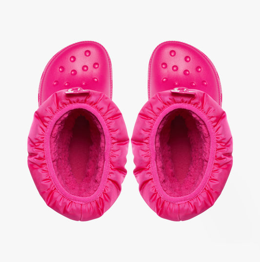 Crocs 207684-6X0 CLASSIC NEO PUFF Girls Boots Candy Pink
