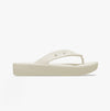Crocs 207714-2Y2 CLASSIC PLATFORM FLIP Womens Flip-Flops Bone