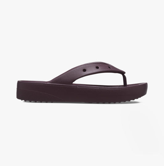 Crocs 207714-6WD CLASSIC PLATFORM FLIP Womens Flip-Flops Dark Cherry