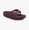 Crocs 207714-6WD CLASSIC PLATFORM FLIP Womens Flip-Flops Dark Cherry