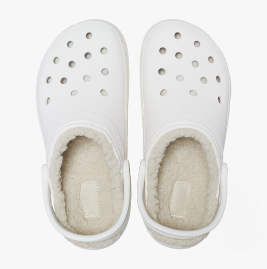 Crocs 207938-100 CLASSIC PLATFORM LINED Womens Clogs White