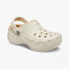 Crocs 207938-2Y2 CLASSIC PLATFORM LINED Womens Clogs Bone