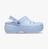 Crocs 207938-4NS CLASSIC PLATFORM LINED Womens Clogs Blue Calcite