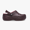 Crocs 207938-6WD CLASSIC PLATFORM LINED Womens Clogs Dark Cherry