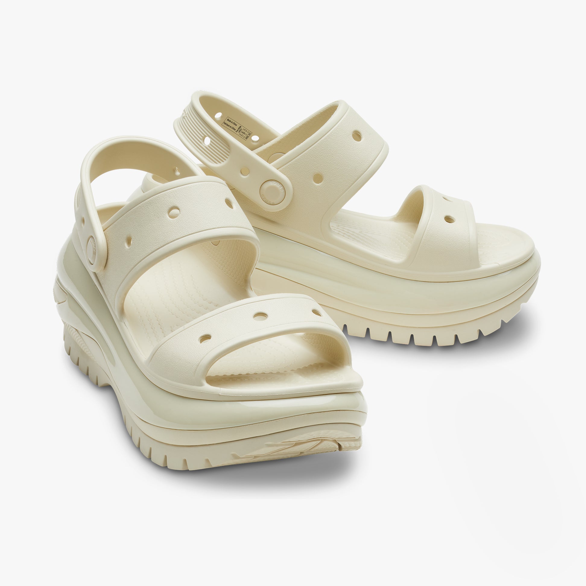 Crocs 207989-2Y2 MEGA CRUSH Womens Sandals Bone