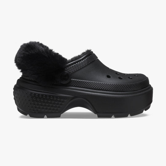 Crocs 208546-001 STOMP LINED Womens Clogs Black