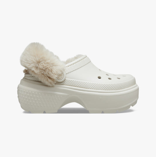 Crocs 208546-160 STOMP LINED Womens Clogs Stucco