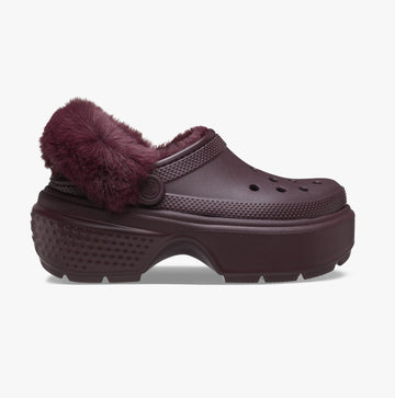 Crocs 208546-6WD STOMP LINED Womens Clogs Dark Cherry