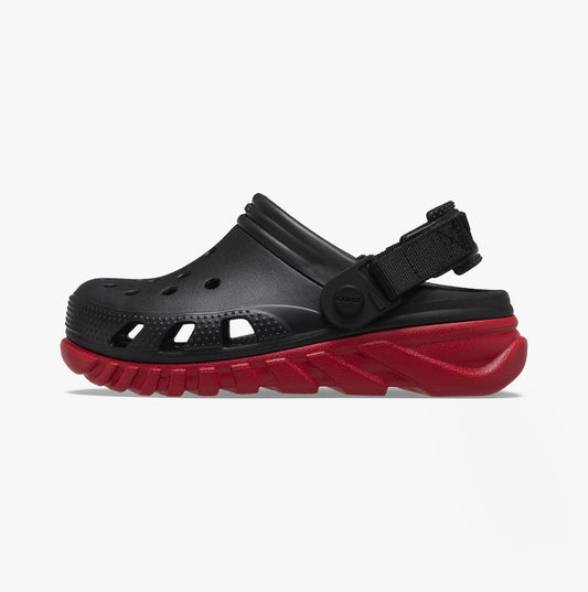 Crocs 208776-0WQ DUET MAX II Unisex Clogs Black/Varsity Red
