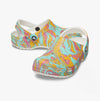 Crocs 208940-6WA CLASSIC ISLAND ESCAPE Womens Clogs Hyper Pink/Multi