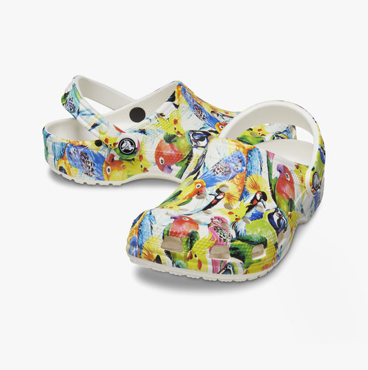 Crocs 208940-94S CLASSIC ISLAND ESCAPE Womens Clogs White/Multi