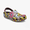 Crocs 208954-6WF CLASSIC RETRO FLORAL Womens Clogs Dark Cherry/Multi