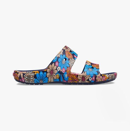 Crocs 208975-4HQ CLASSIC RETRO Womens Sandals Navy/Multi