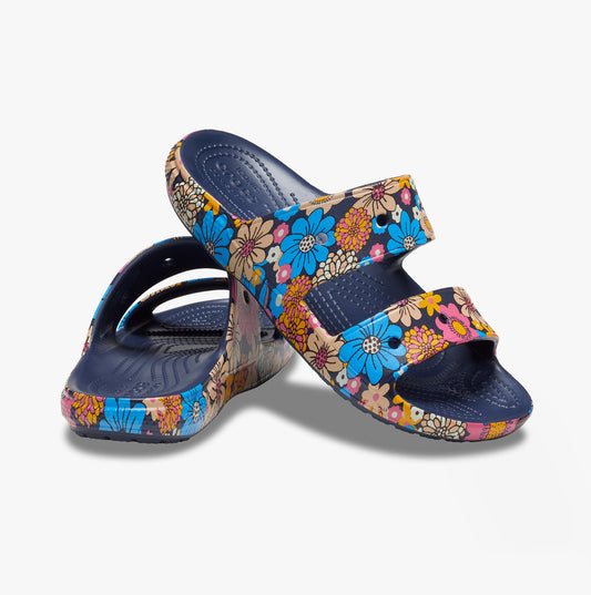 Crocs 208975-4HQ CLASSIC RETRO Womens Sandals Navy/Multi