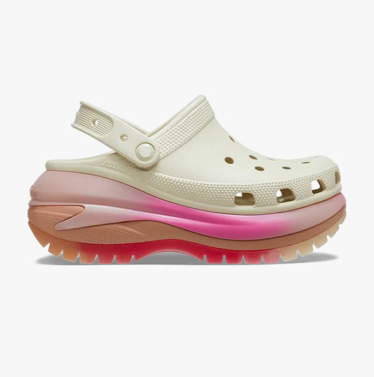 Crocs 208988-2Y3 MEGA CRUSH COLOR DIP Womens Clogs Bone/Multi