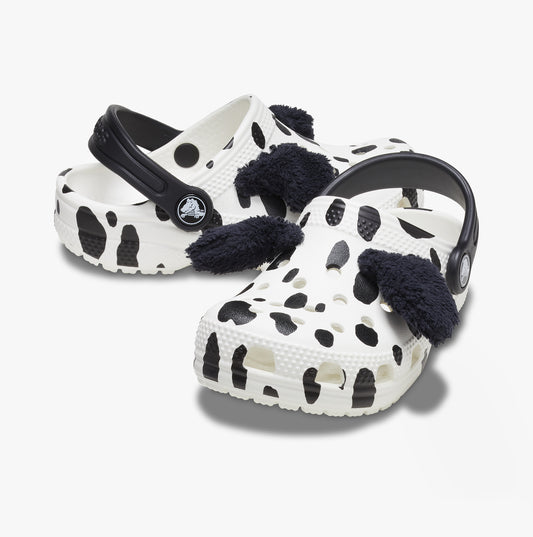 Crocs 209075-103 CLASSIC I AM DALMATIAN Kids Clogs White/Black