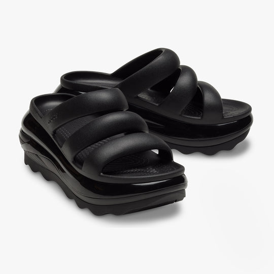 Crocs 209842-001 MEGA CRUSH TRIPLE STRAP Womens Sliders Black