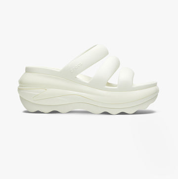 Crocs 209842-0WV MEGA CRUSH TRIPLE STRAP Womens Sliders Chalk