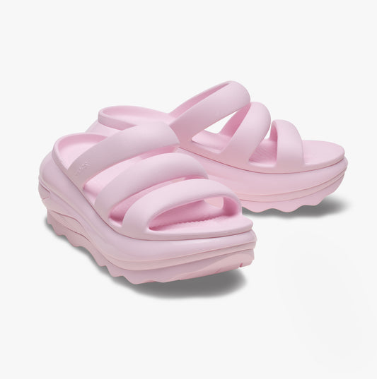 209842-6ZW MEGA CRUSH TRIPLE STRAP Womens Sliders Pink Milk