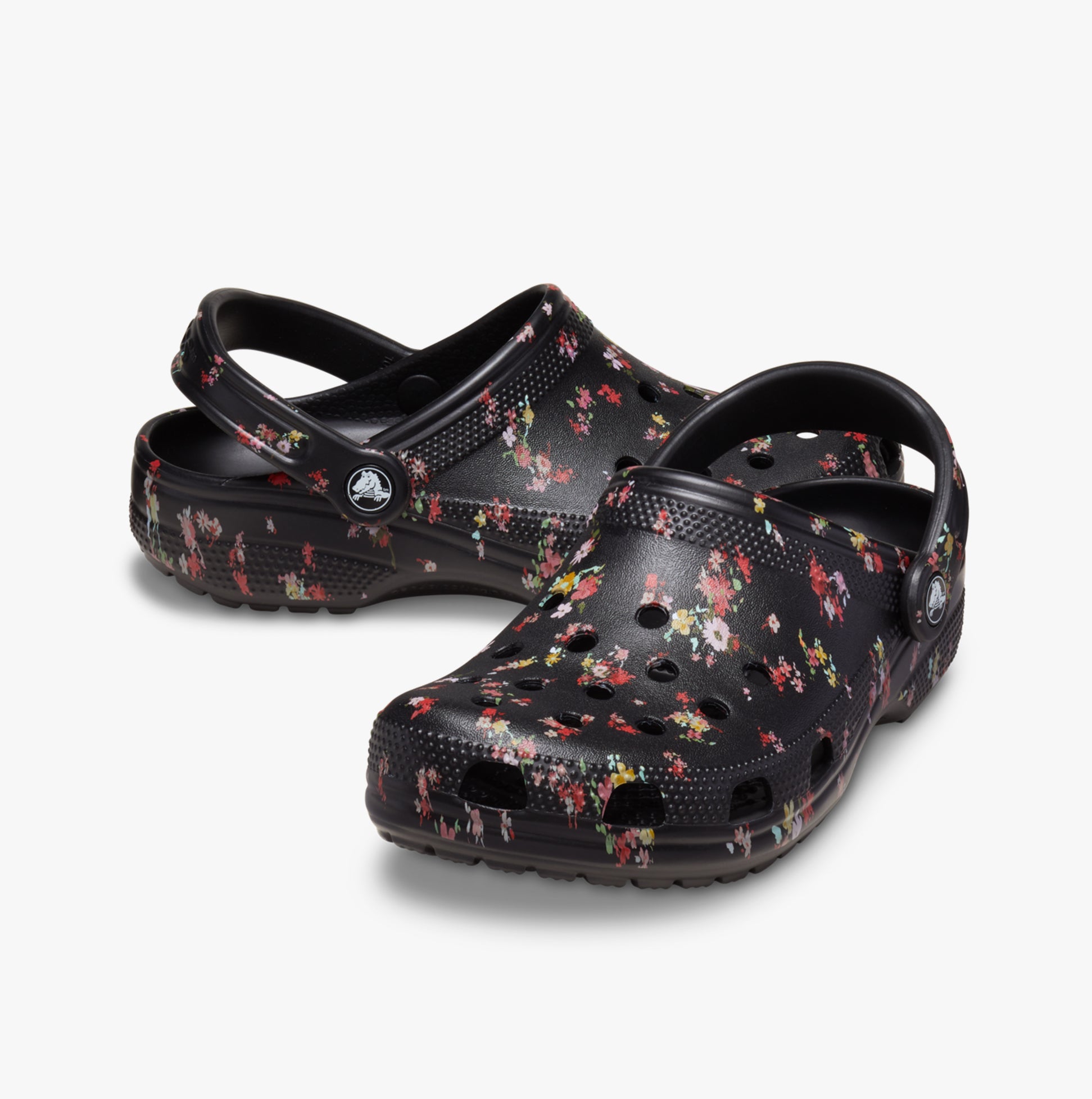 Crocs 210397-001 CLASSIC DITSY FLORAL Womens Clogs Black
