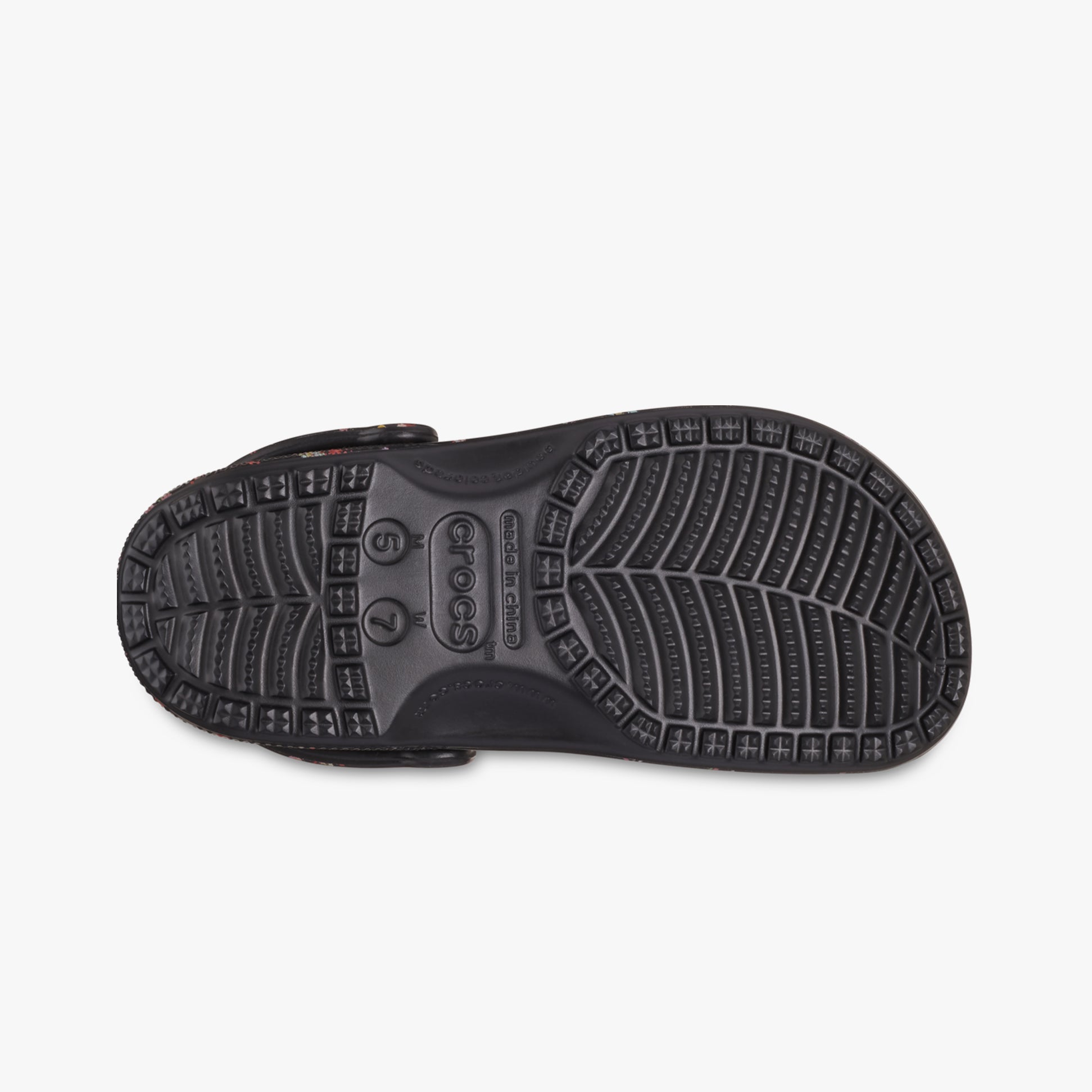 Crocs 210397-001 CLASSIC DITSY FLORAL Womens Clogs Black