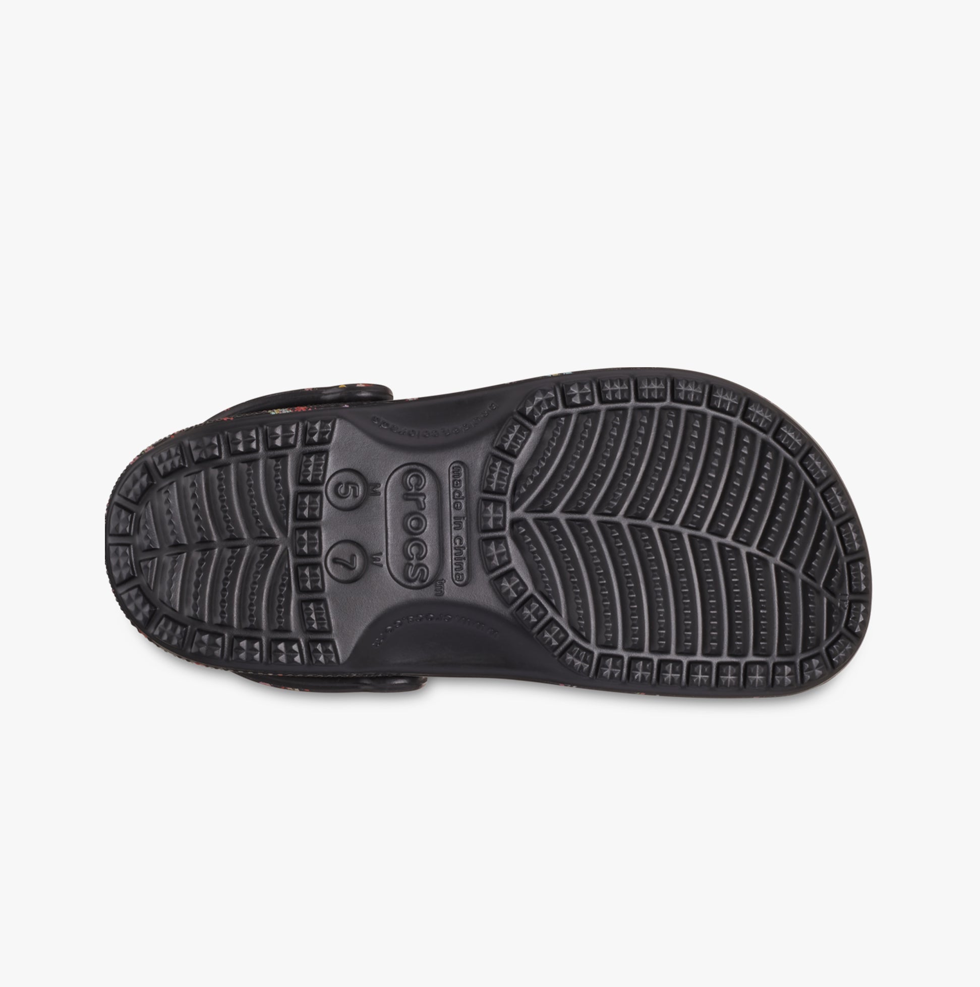 Crocs 210397-001 CLASSIC DITSY FLORAL Womens Clogs Black