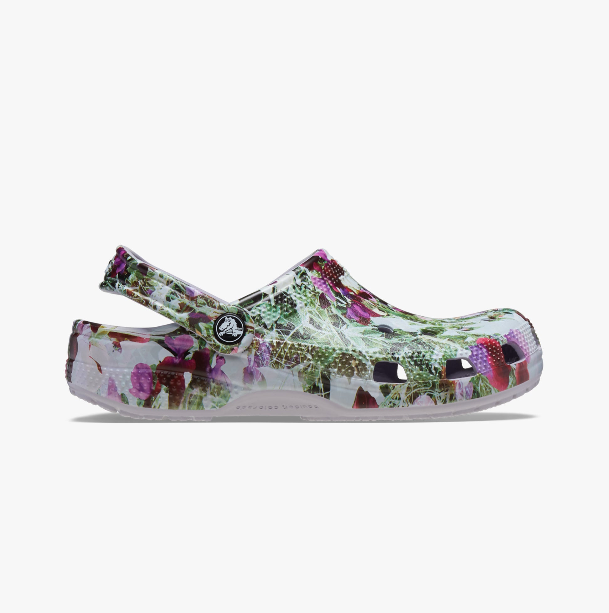Crocs 210398-5PS CLASSIC PHOTOREAL FLORAL Womens Clogs Mauve Mist