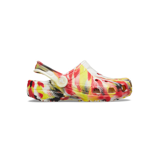 Crocs 210718-6WE GLOW-IN-THE-DARK MARBLED Unisex Kids Classic Clogs Varsity Red/Multi