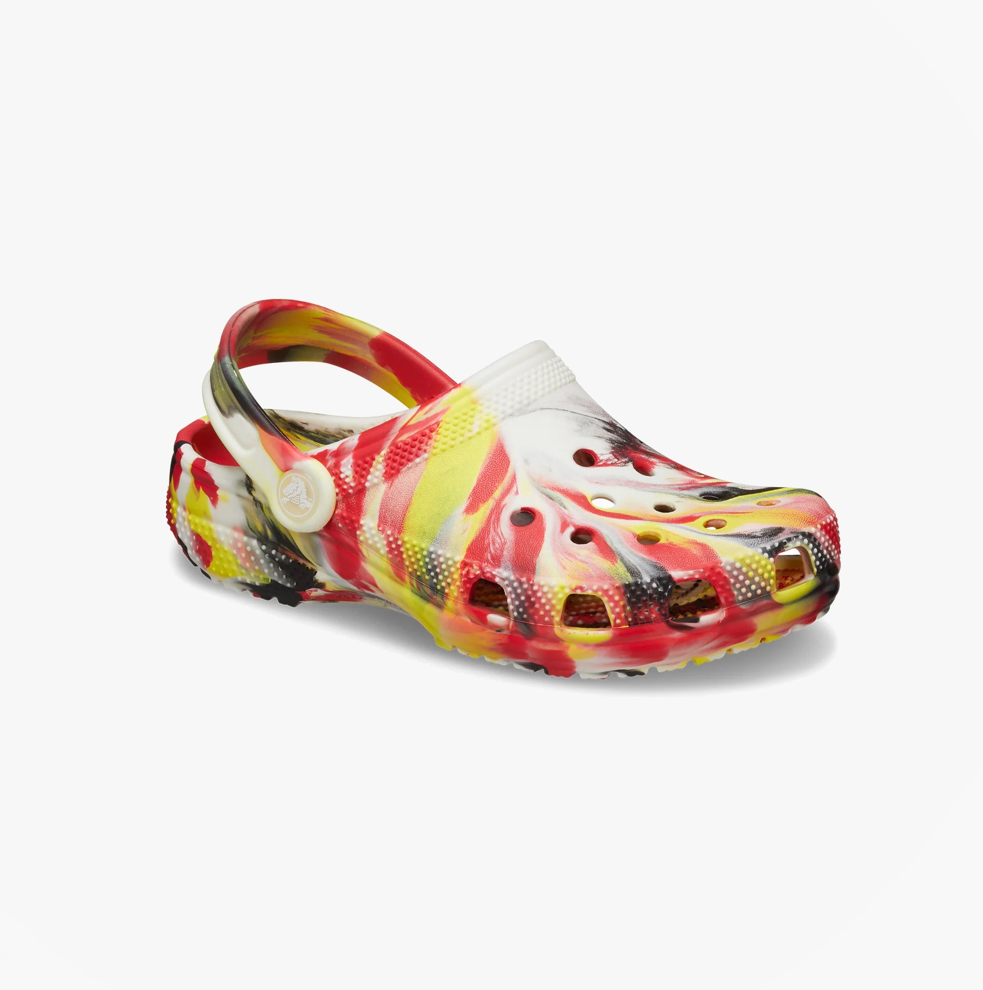 Crocs 210718-6WE GLOW-IN-THE-DARK MARBLED Unisex Kids Classic Clogs Varsity Red/Multi