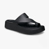 210834-001 GETAWAY PLATFORM TOE LOOP Womens Sandals Black