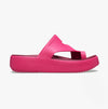 Crocs 210834-6ZQ GETAWAY PLATFORM TOE LOOP Womens Sandals Dragon Fruit