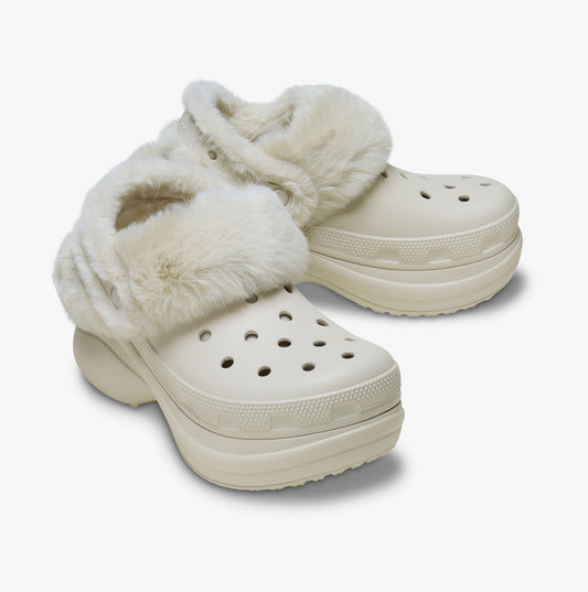 Crocs Womens BAE Lined Clog Stucco Cream