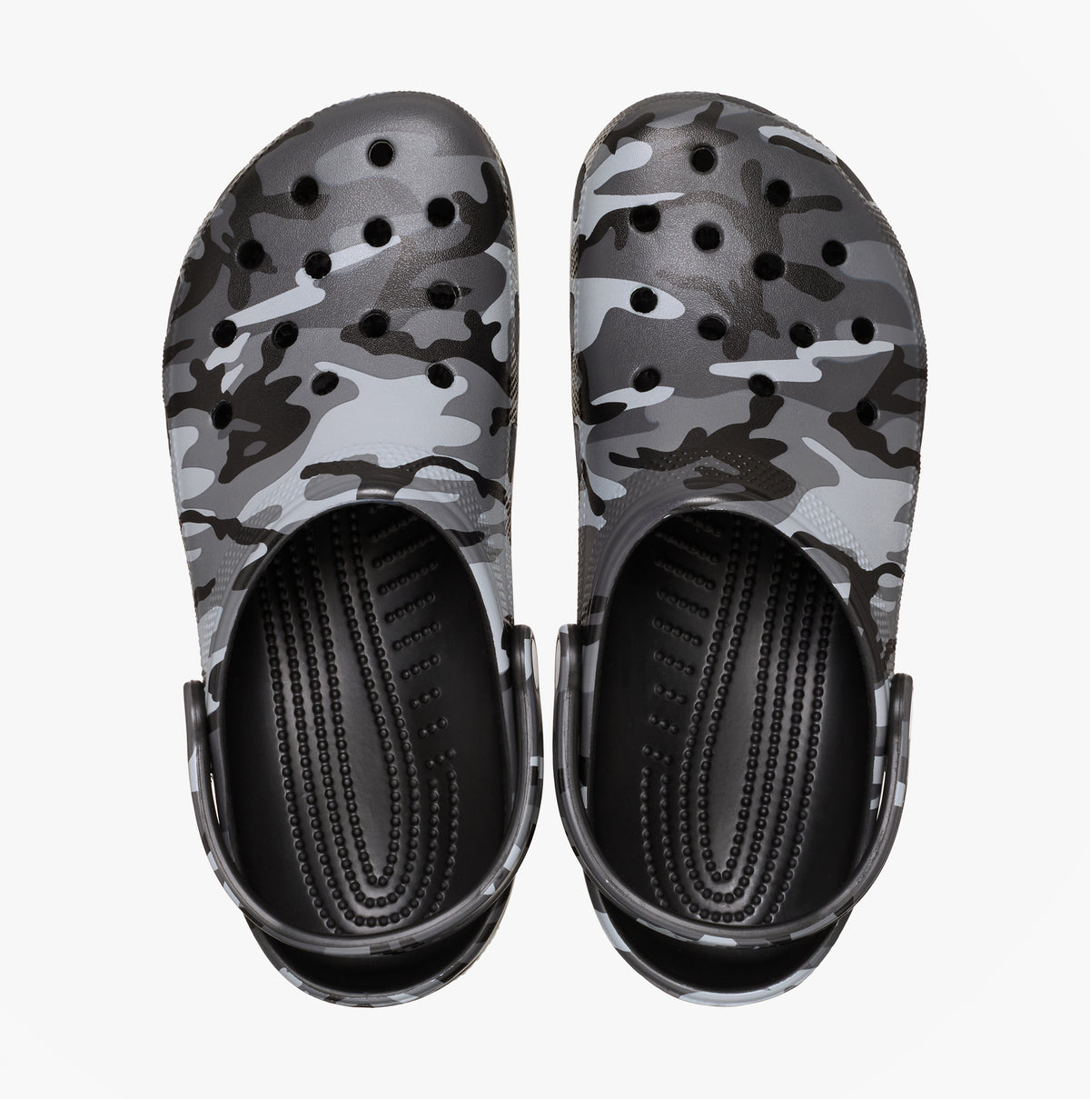 Crocs 211936 CLASSIC CAMOUFLAGE Unisex Adults Clogs Sandals Black/Grey