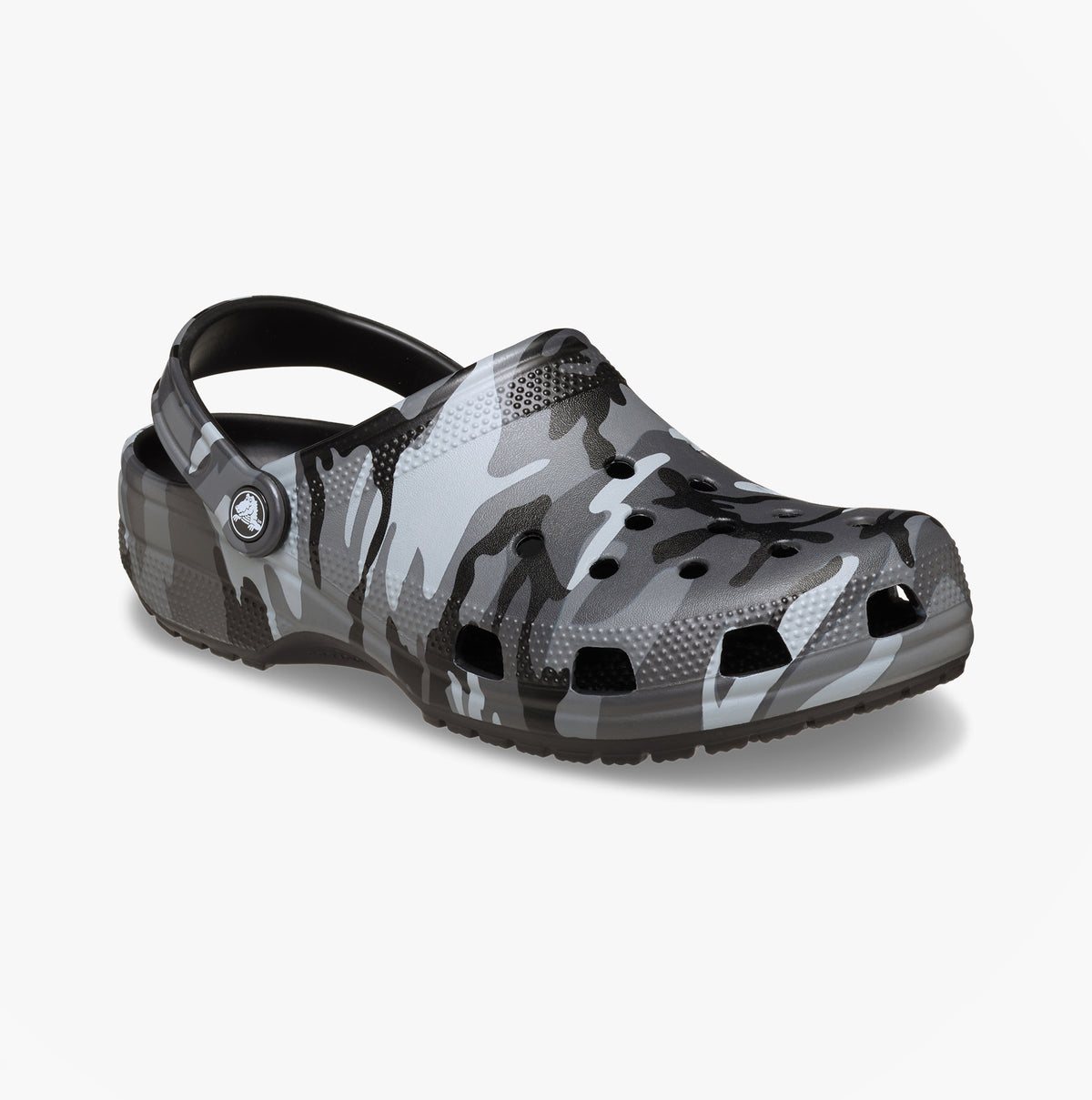 Crocs 211936 CLASSIC CAMOUFLAGE Unisex Adults Clogs Sandals Black/Grey