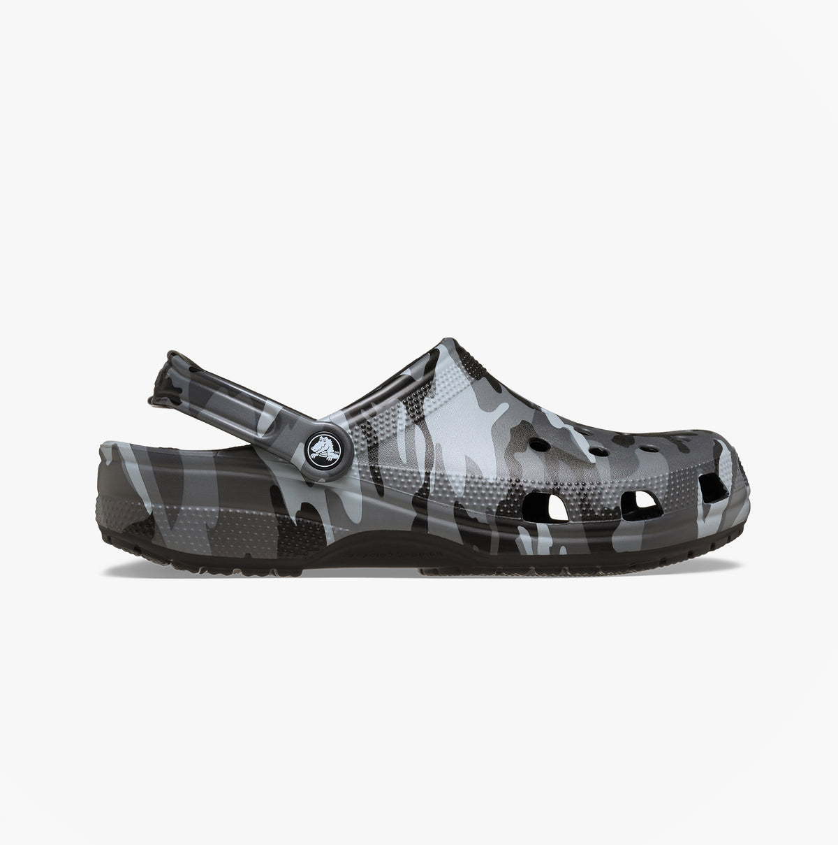 Crocs 211936 CLASSIC CAMOUFLAGE Unisex Adults Clogs Sandals Black/Grey