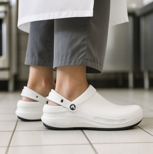 Crocs At Work BISTRO Unisex Slip-Resistant Work Clogs White