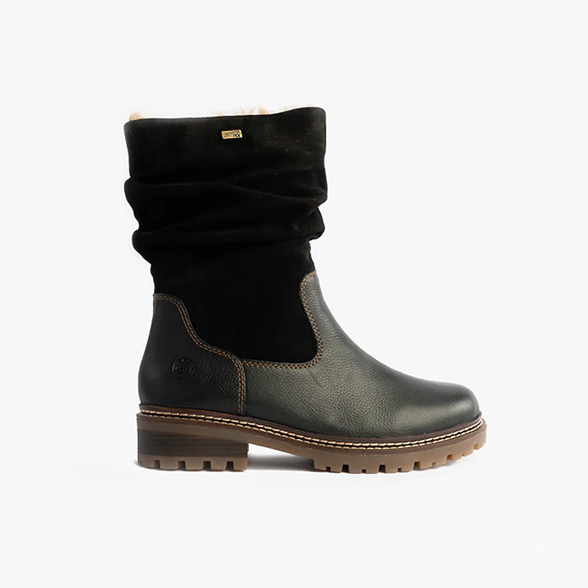 Remonte D0B80-00 Womes Side Zip Ankle Boots Black
