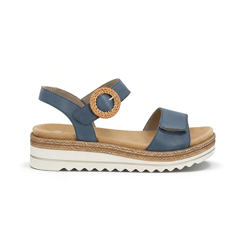 Remonte D0Q52 Womens Cross Strap Sandals Denim