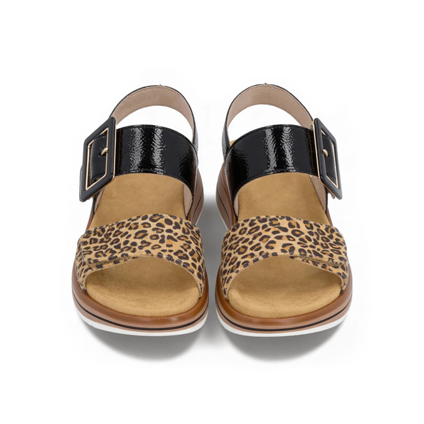 Remonte D1J53 Womens Ankle Strap Sandals Beige/Black