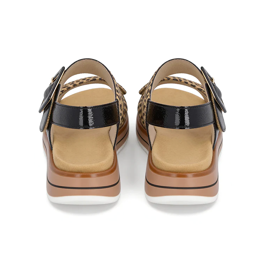 Remonte D1J53 Womens Ankle Strap Sandals Beige/Black