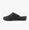 DEK ANGIE Womens Leather Mule Clogs Sandals Black
