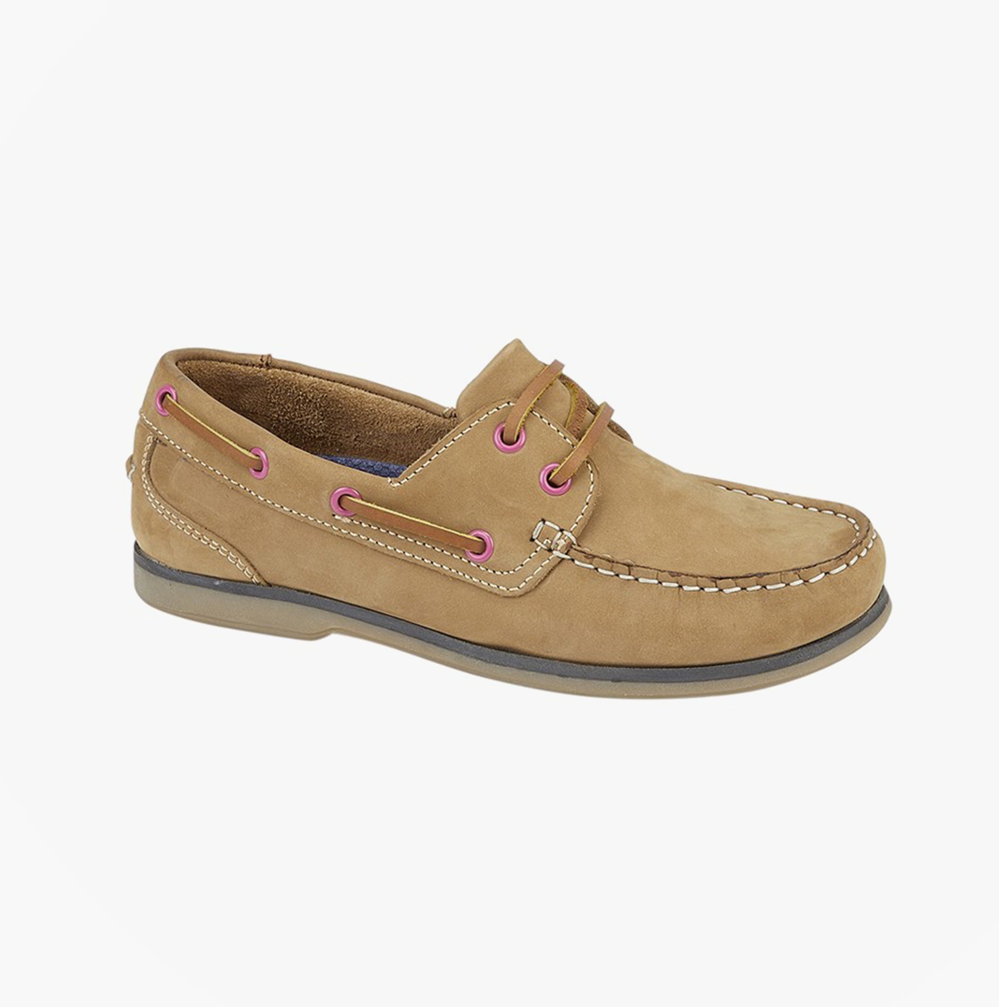 DEK L179TN Ladies Moccasin Boat Shoes Honey