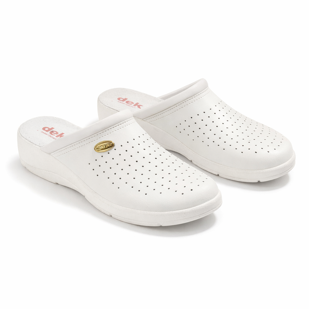 DEK L706G Ladies Clogs White