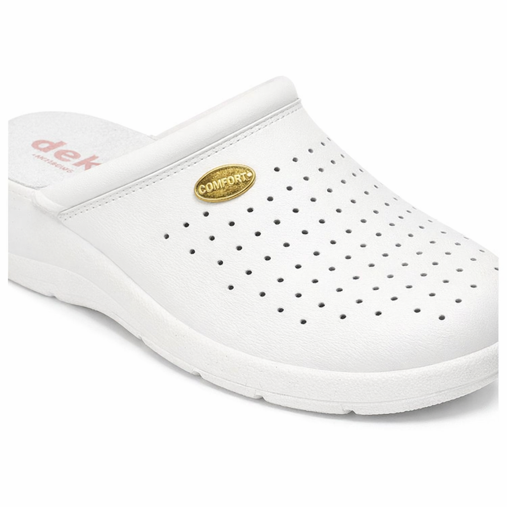 DEK L706G Ladies Clogs White