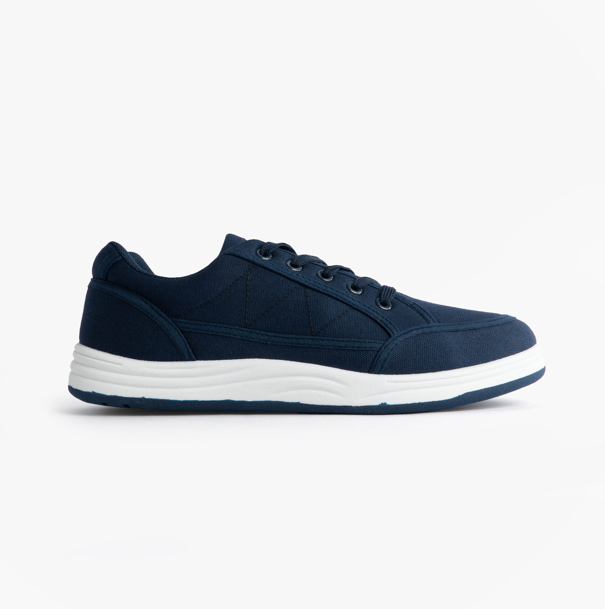 DEK CHARLIE Mens Canvas 5 Eyelet Leisure Trainers Navy